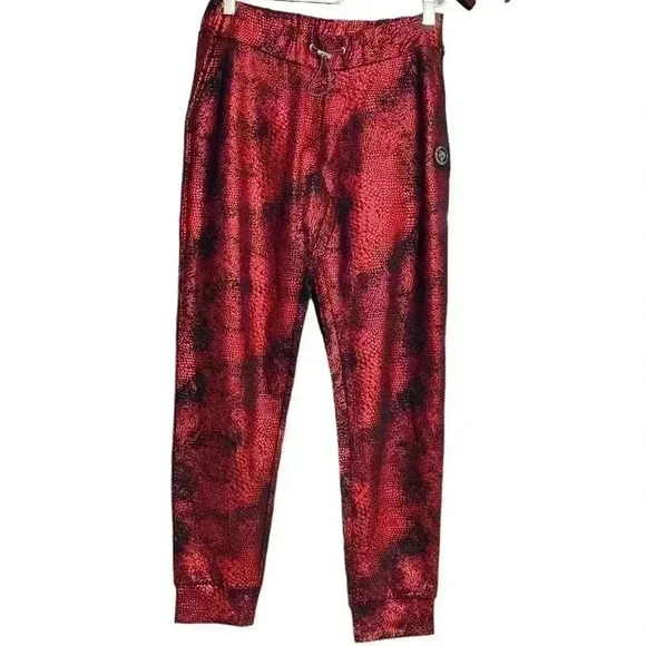 Phillip Plein Sport Black Red Jogging Trousers size M - Picture 1 of 10